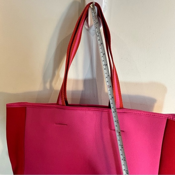 SUMMERSALT Beach Tote Neoprene Type Fabric Canvass Handle Strap Roomy Bright - Picture 4 of 9